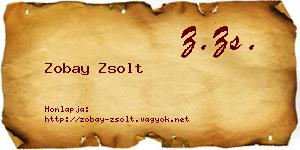 Zobay Zsolt névjegykártya